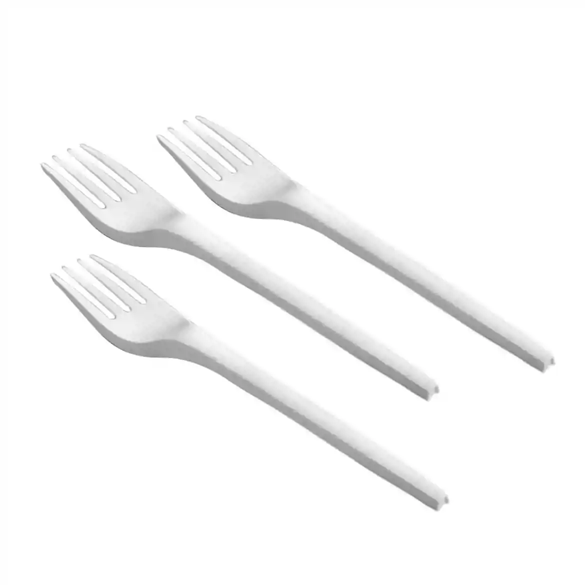 صورة شوك بلاستيكية بيضاء 50 قطعة