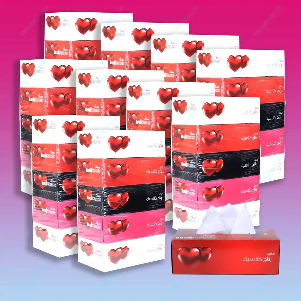صورة Retaj Classic Tissue Box 150 X 2 PLY 50 Box