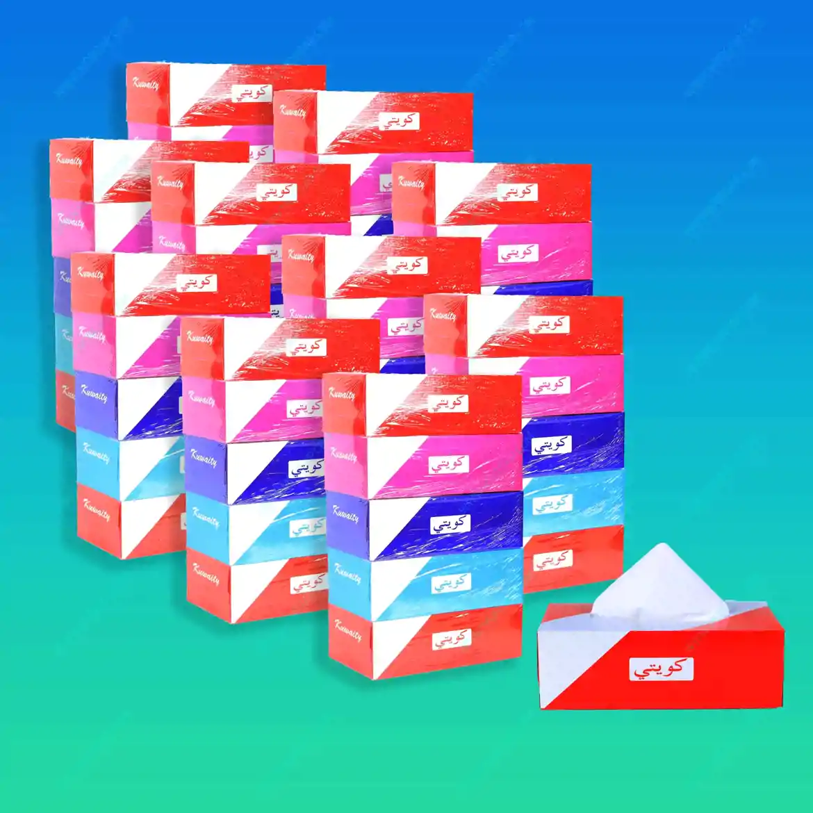 صورة كلينكس مناديل محارم ورقية صناعة كويتيه 50 علبة جملة 