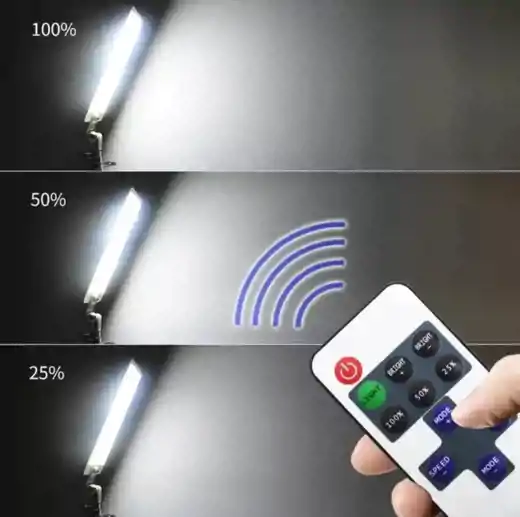 صورة مصباح تخييم تلسكوبي LED مع جهاز تحكم عن بعد