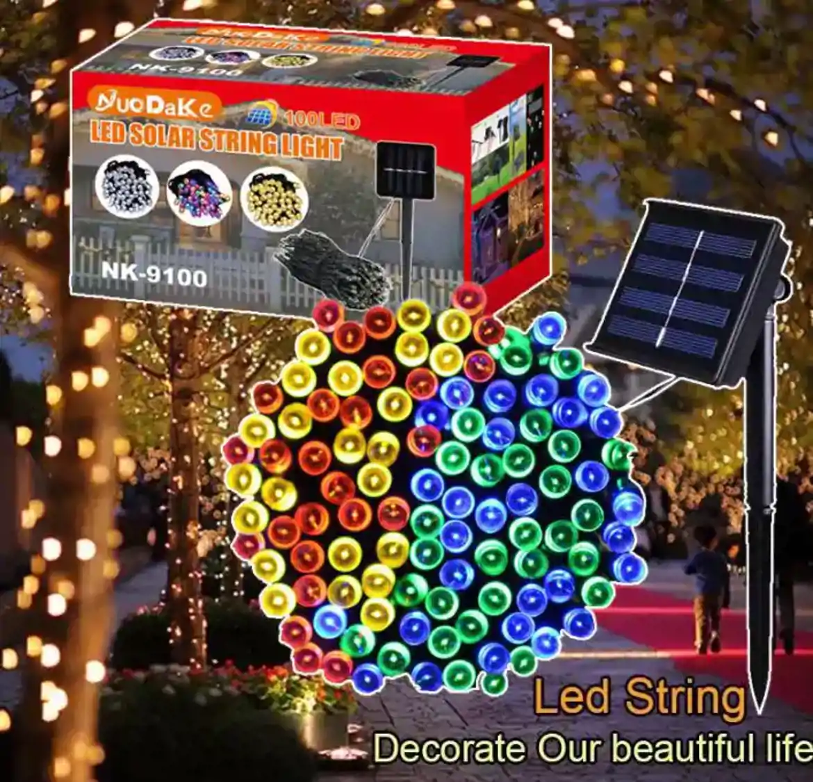 صورة 100 اضاءة تعمل بالطاقة الشمسية