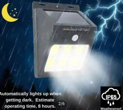 صورة مصباح ليد يتم شحنه بالطاقه الشمسيه