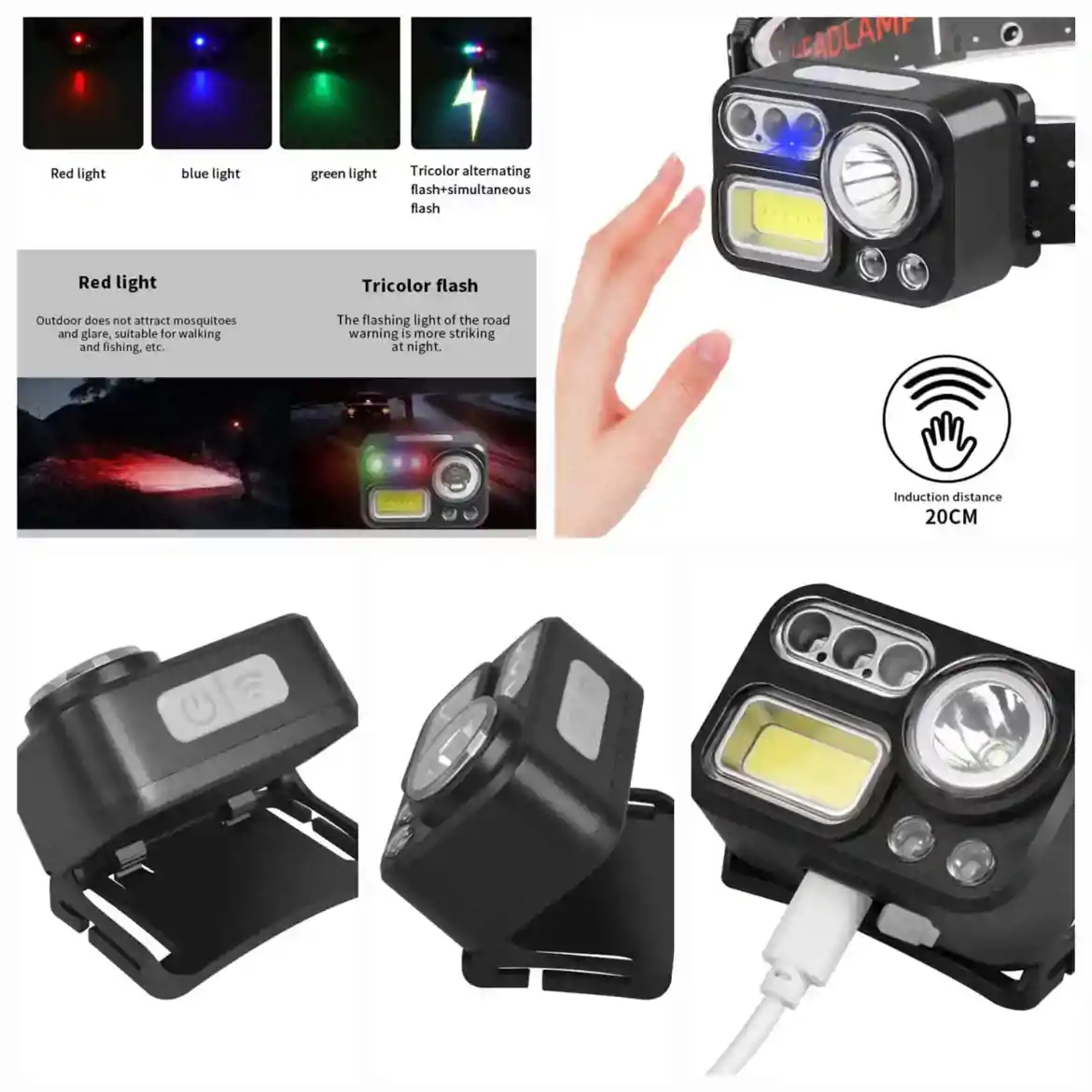 صورة مصباح أمامي قابل لإعادة الشحن