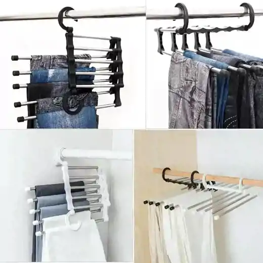 صورة 5  في 1 شماعات بناطيل