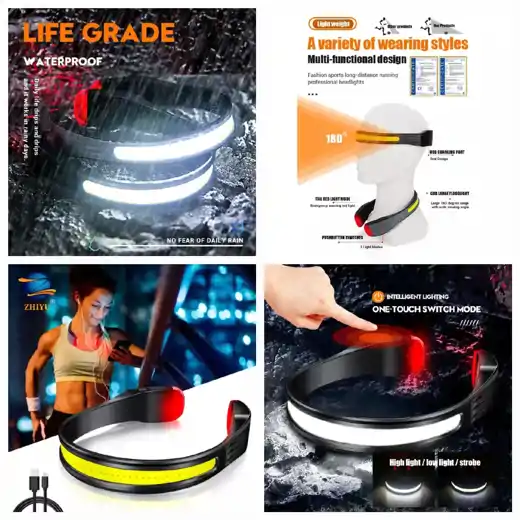 صورة  ضوء للراس  قابل لإعادة الشحن