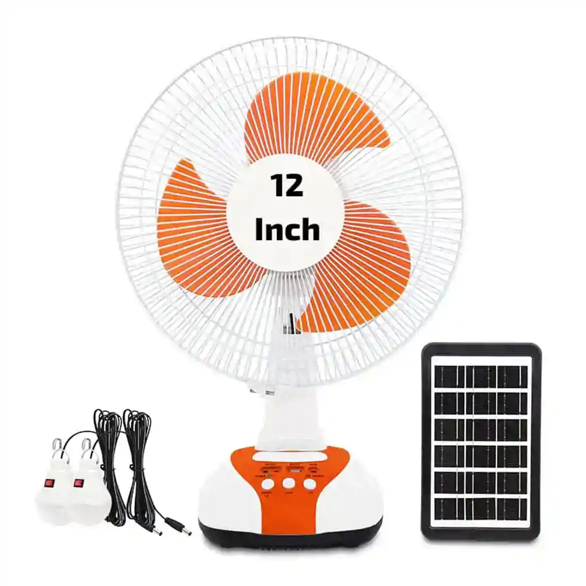 صورة مروحة تعمل بالطاقة الشمسية مع إمكانية الشحن